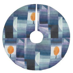 Paul Klee Abstract Tree Blue Painting Brushed Polyester Tree Skirt