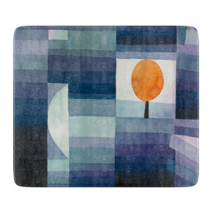 Paul Klee Abstract Tree Blue Painting Cutting Board
