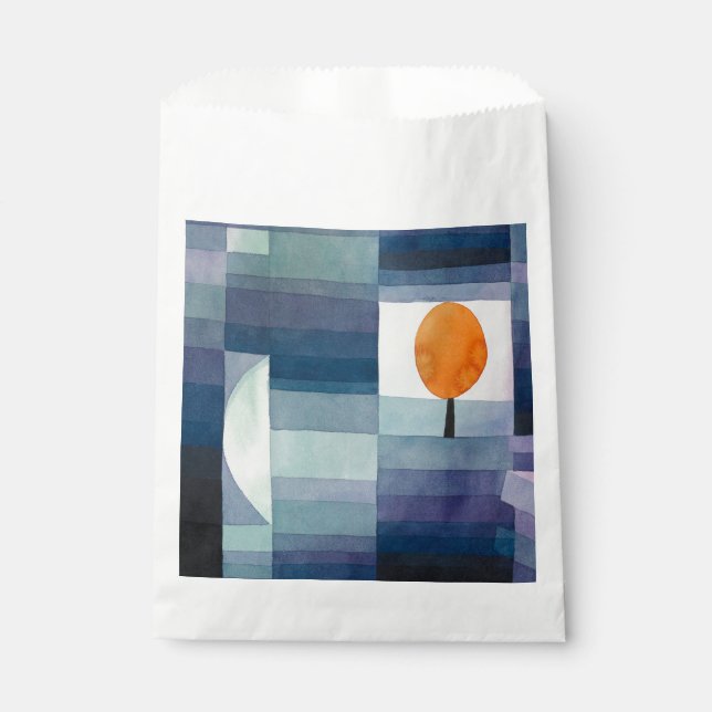 Paul Klee Abstract Tree Blue Painting Favour Bags (Front)