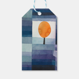 Paul Klee Abstract Tree Blue Painting Gift Tags