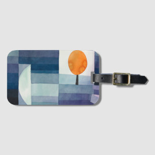 Paul Klee Abstract Tree Blue Painting Luggage Tag