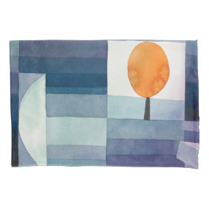 Paul Klee Abstract Tree Blue Painting Pillowcase