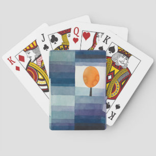 Paul Klee Abstract Tree Blue Painting Playing Cards