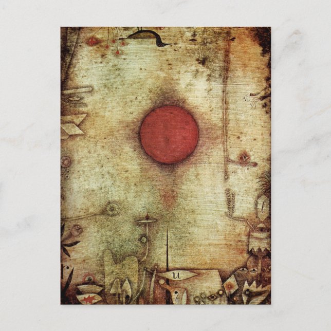 Paul Klee Ad Marginem Painting Holiday Postcard (Front)