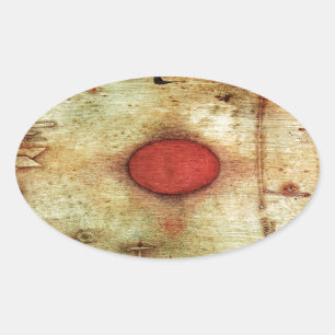 Paul Klee Ad Marginem Painting Oval Sticker
