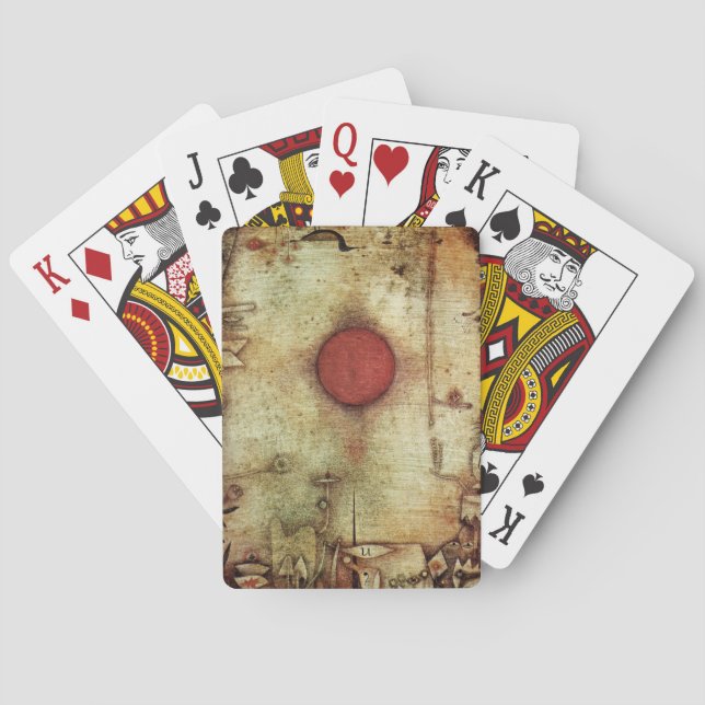 Paul Klee Ad Marginem Painting Playing Cards (Back)