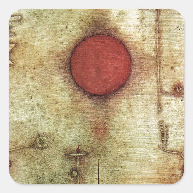 Paul Klee Ad Marginem Painting Square Sticker (Front)