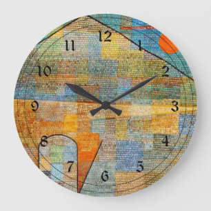 Paul Klee art: Ad Parnassus Large Clock