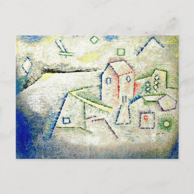 Paul Klee art: Country House in the North Postcard (Front)