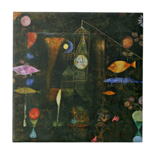 Paul Klee art: Fish Magic, famous Klee painting Tile