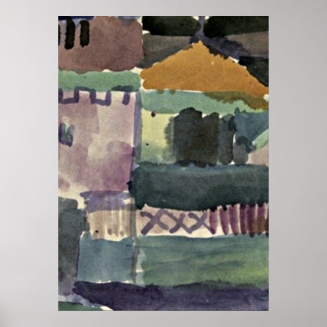 Paul Klee art: In the Houses of St. Germain Poster (Front)