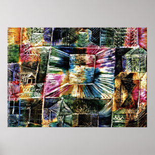 Paul Klee Art: Kiosk Architecture Poster