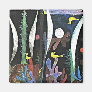 Paul Klee art: Landscape with Yellow Birds Magnet