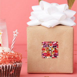 Paul Klee art - Ose Garden, painting by Klee Square Sticker