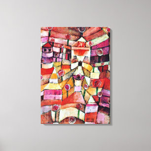 Paul Klee art: Rose Garden, famous Klee painting Canvas Print