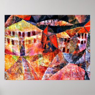 Paul Klee art: The Hotel, famous painting, Poster