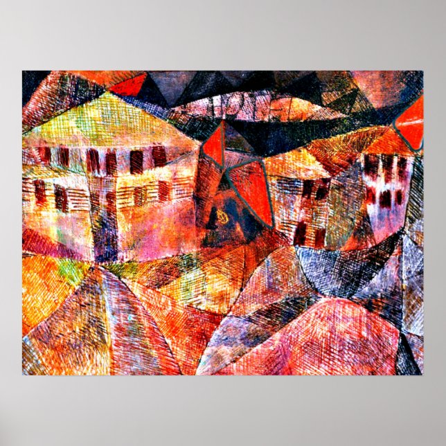 Paul Klee art: The Hotel, famous painting, Poster (Front)