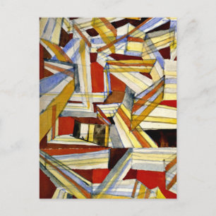 Paul Klee art: Transparent-Perspectivisch Gefugt Postcard