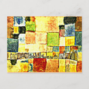 Paul Klee artwork, Neuer Stadtteil in M Postcard