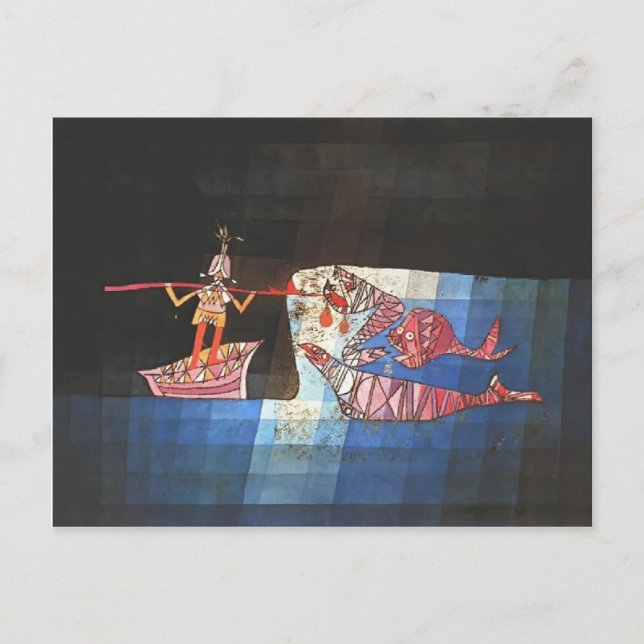 Paul Klee- Battle scene from the comic ‘Seafarer' Postcard (Front)