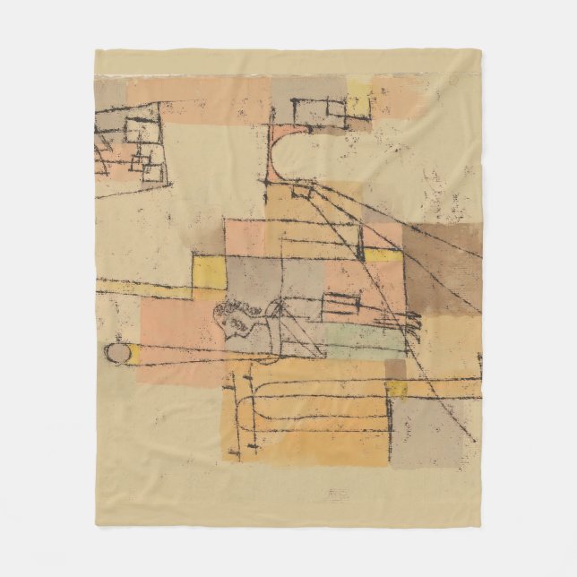 Paul Klee Before the Festivity Fleece Blanket (Front)