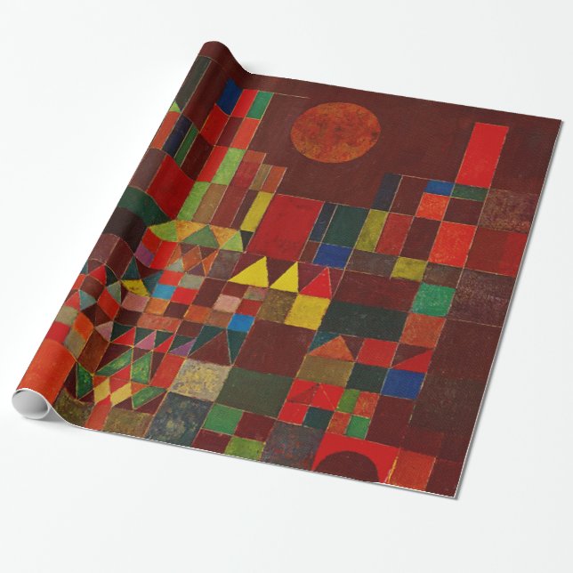 Paul Klee Castle And Sun Abstract Modern Fine Art Wrapping Paper (Unrolled)