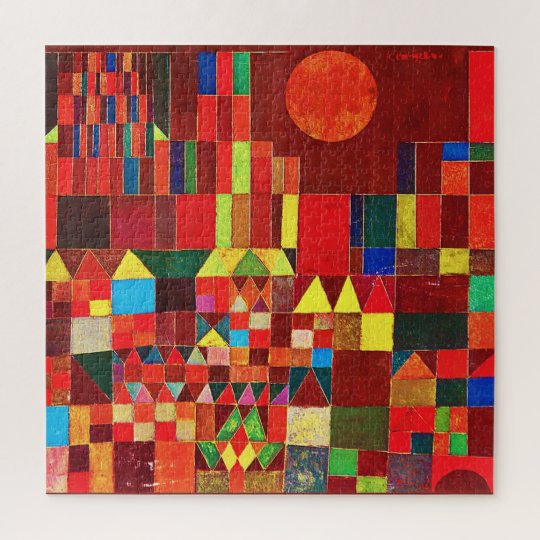 Paul Klee "Castle and Sun" Jigsaw Puzzle Zazzle.co.uk