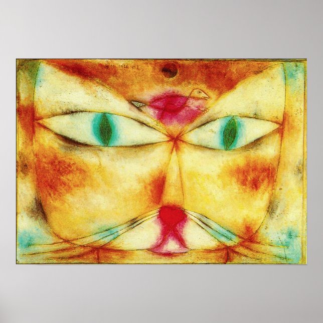 Paul Klee Cat and Bird Poster (Front)