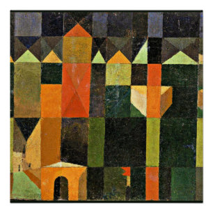 Paul Klee, City of Towers, Poster
