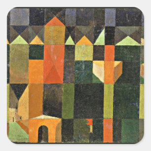 Paul Klee - City of Towers Square Sticker
