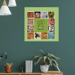 Paul Klee Collage and Quotation Poster