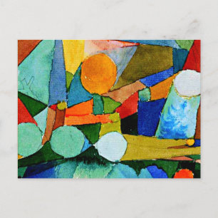 Paul Klee: Colour Shapes Abstract art Postcard