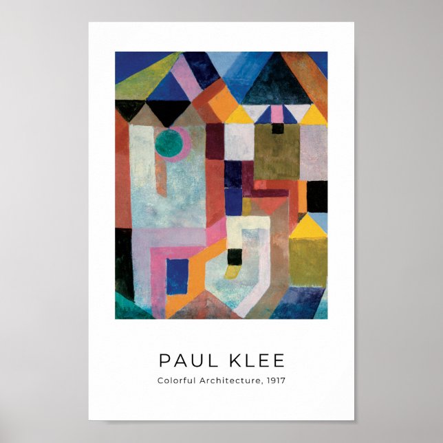 Paul Klee, Colourful Architecture - Abstract Art Poster (Front)