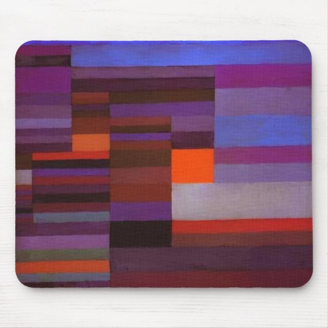 Paul Klee Fire In The Evening Abstract Fine Art Mouse Mat (Front)