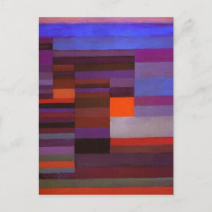 Paul Klee Fire In The Evening Abstract Fine Art Postcard