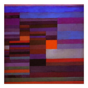 Paul Klee Fire In The Evening Abstract Fine Art Poster