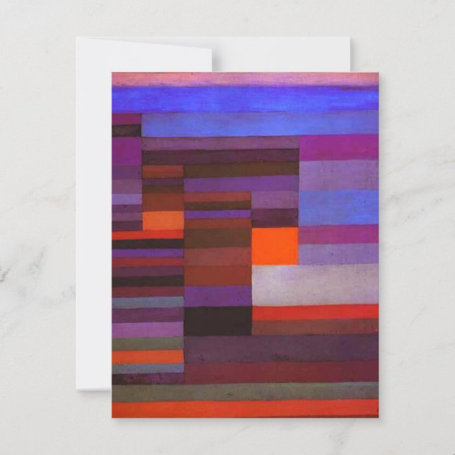 Paul Klee Fire in the Evening Invitations (Front)