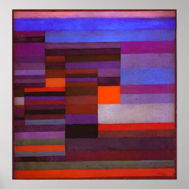 Paul Klee Fire in the Evening Poster (Front)
