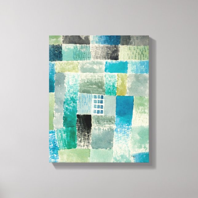 Paul Klee, First House in a Settlement - Fine Art Canvas Print (Front)