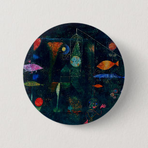 Paul Klee Fish Magic Abstract Painting Graphic Art 6 Cm Round Badge