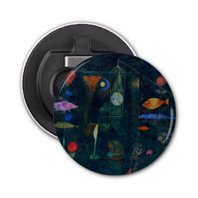 Paul Klee Fish Magic Abstract Painting Graphic Art Bottle Opener (Front)