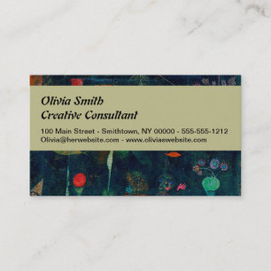 Paul Klee Fish Magic Abstract Painting Graphic Art Business Card