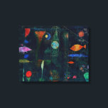 Paul Klee Fish Magic Abstract Painting Graphic Art Canvas Print<br><div class="desc">This famous painting is by bauhaus abstract artist Paul Klee showcasing modernism with abstract fish swimming through a black blue ocean. A graphic art abstract expressionist painting.</div>
