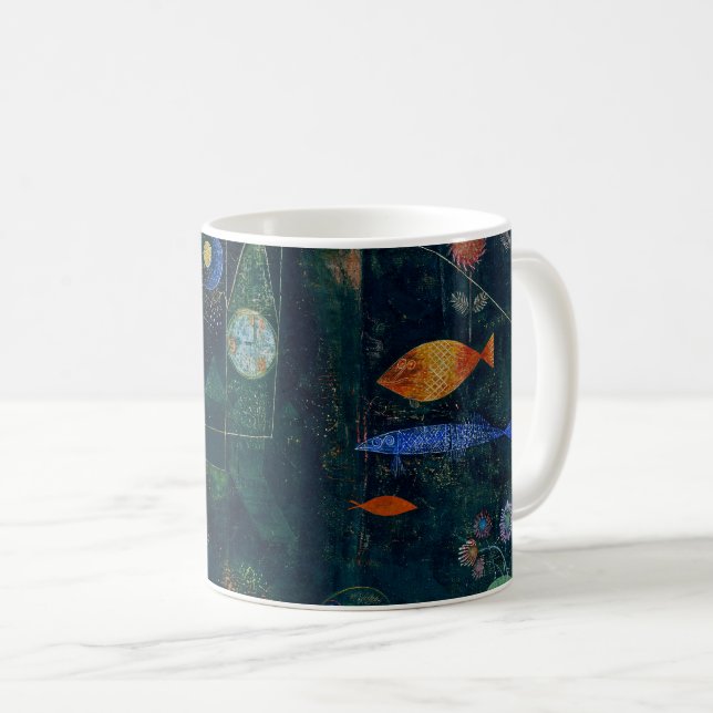 Paul Klee Fish Magic Abstract Painting Graphic Art Coffee Mug (Front Right)