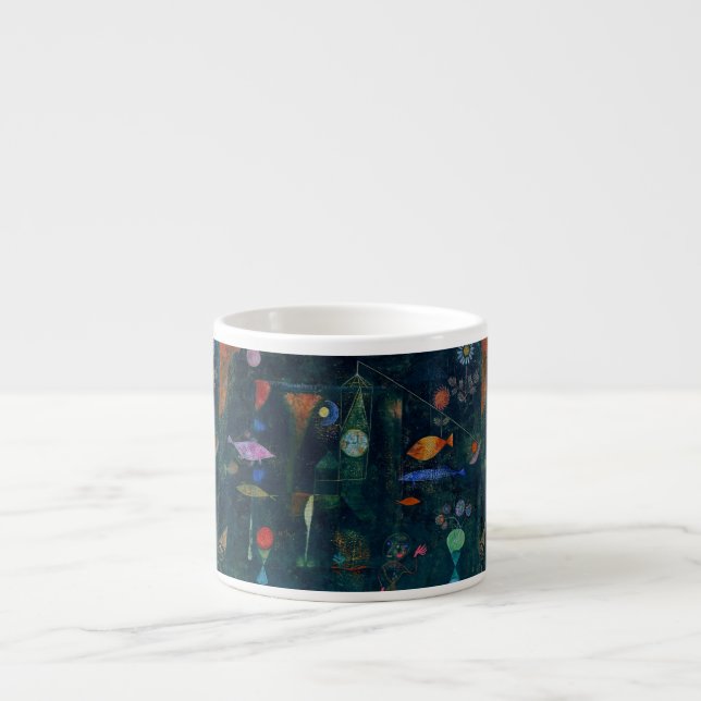 Paul Klee Fish Magic Abstract Painting Graphic Art Espresso Cup (Front)