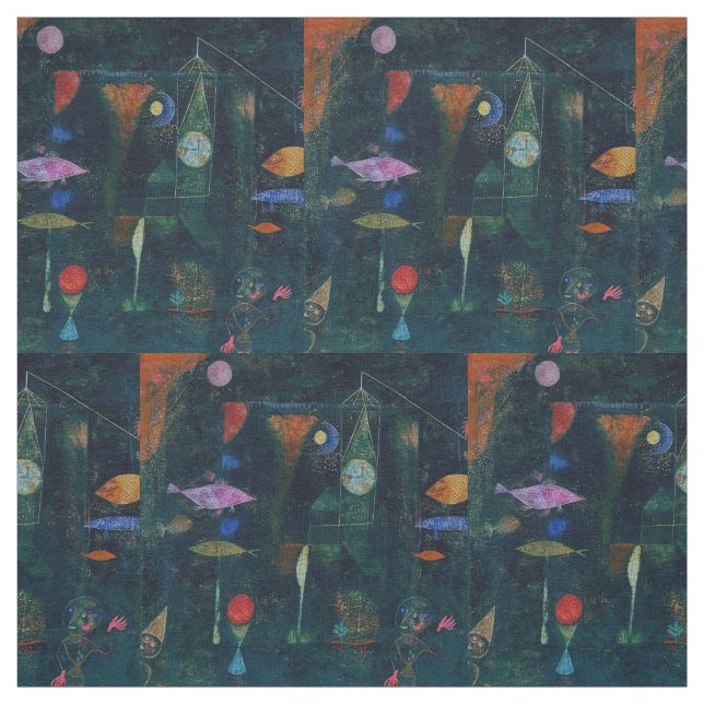 Paul Klee Fish Magic Abstract Painting Graphic Art Fabric (Swatch)