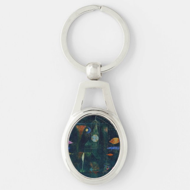 Paul Klee Fish Magic Abstract Painting Graphic Art Key Ring (Front)