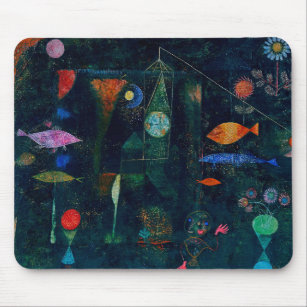 Paul Klee Fish Magic Abstract Painting Graphic Art Mouse Mat