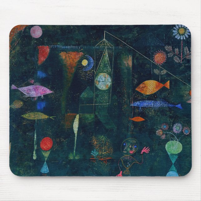 Paul Klee Fish Magic Abstract Painting Graphic Art Mouse Mat (Front)