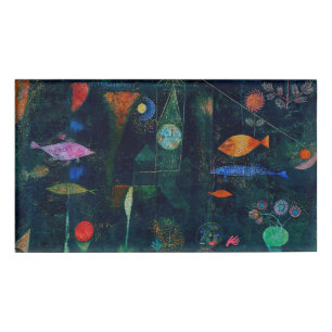 Paul Klee Fish Magic Abstract Painting Graphic Art Name Tag